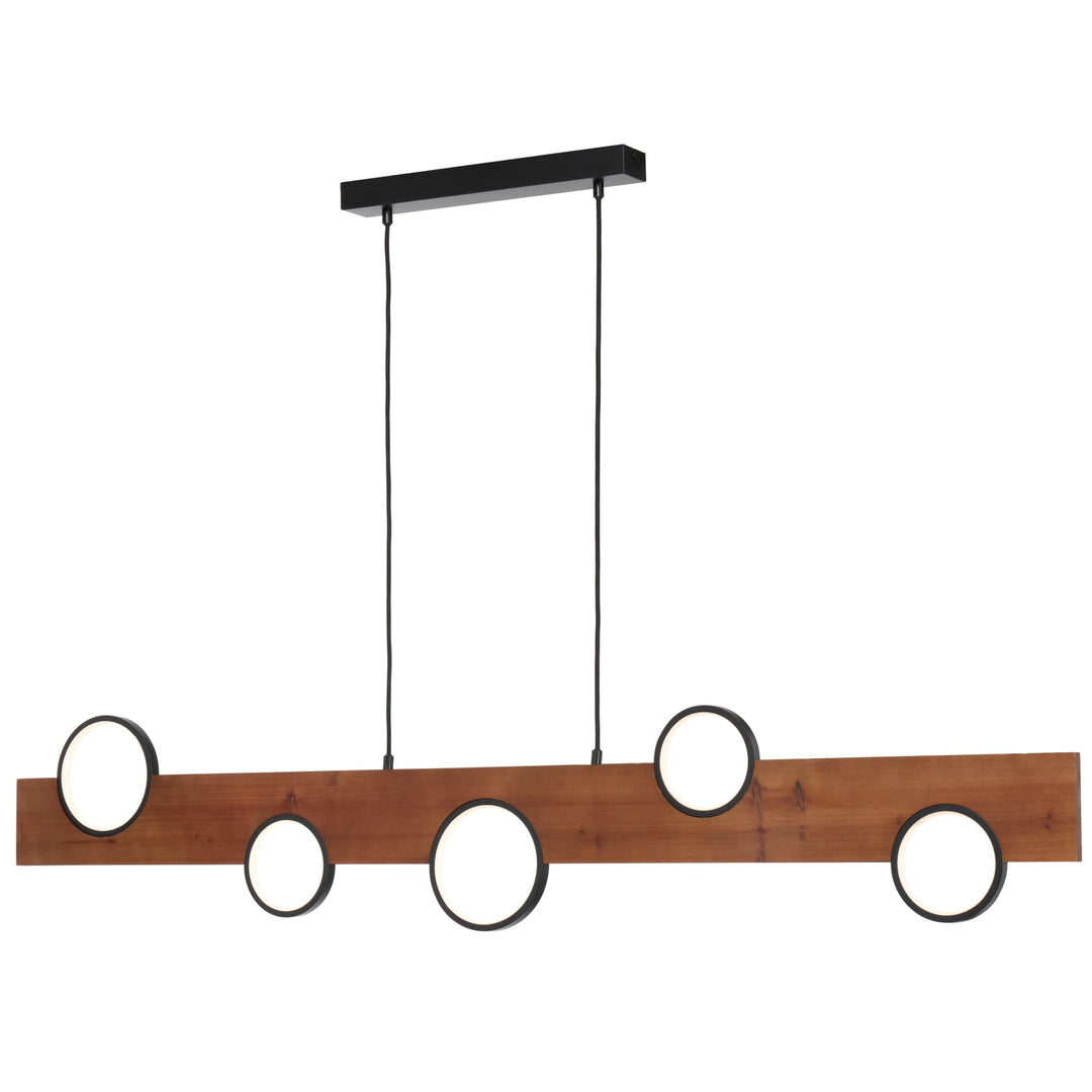 Telbix Bergen LED Pendant | Walnut