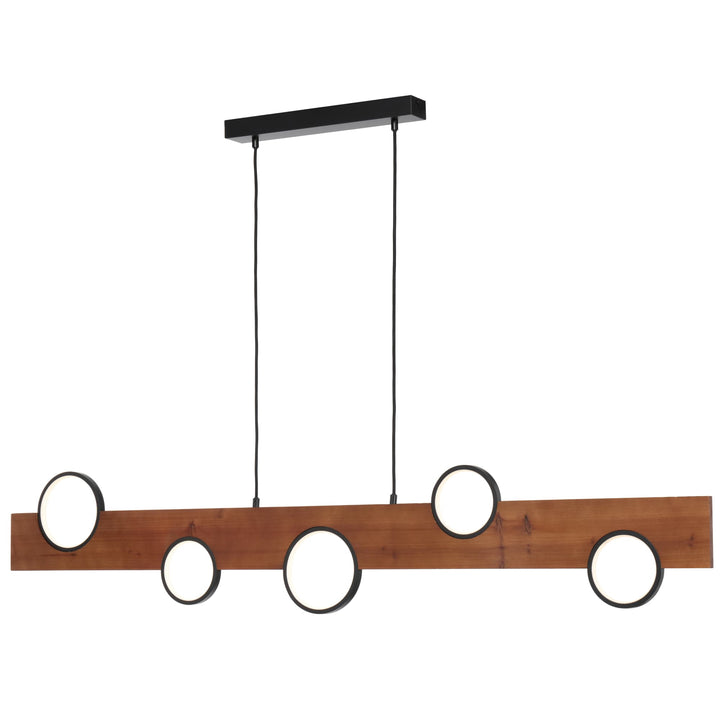Telbix Bergen LED Pendant | Walnut