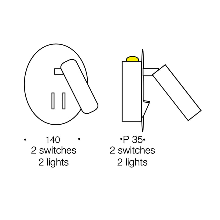 Telbix Esra Round LED Uplighter and Spotlight | Aluminium