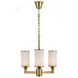 Telbix Ahern Brass and Opal Glass Pendant | 3 Light