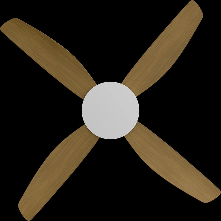 Calibo Vanga 48" DC Smart Ceiling Fan with Remote Control | White and Teak