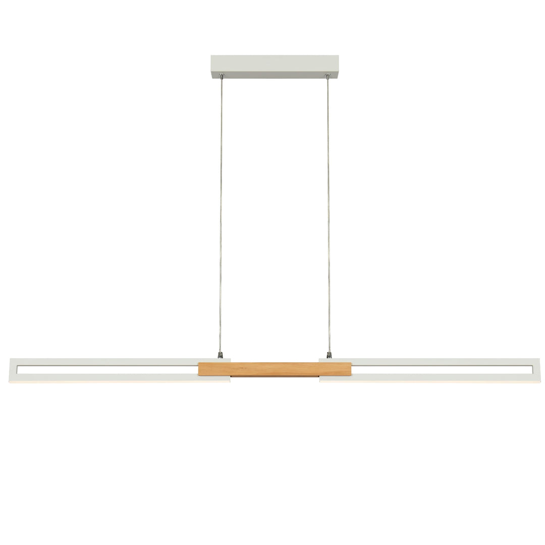 Telbix Thorin 1200mm LED Pendant | White and Oak