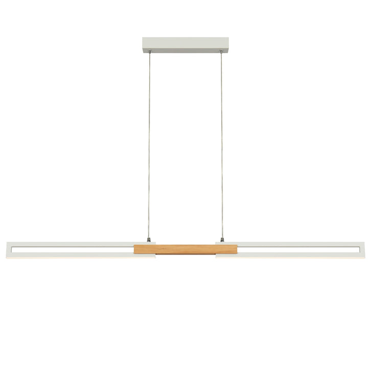 Telbix Thorin 1200mm LED Pendant | White and Oak