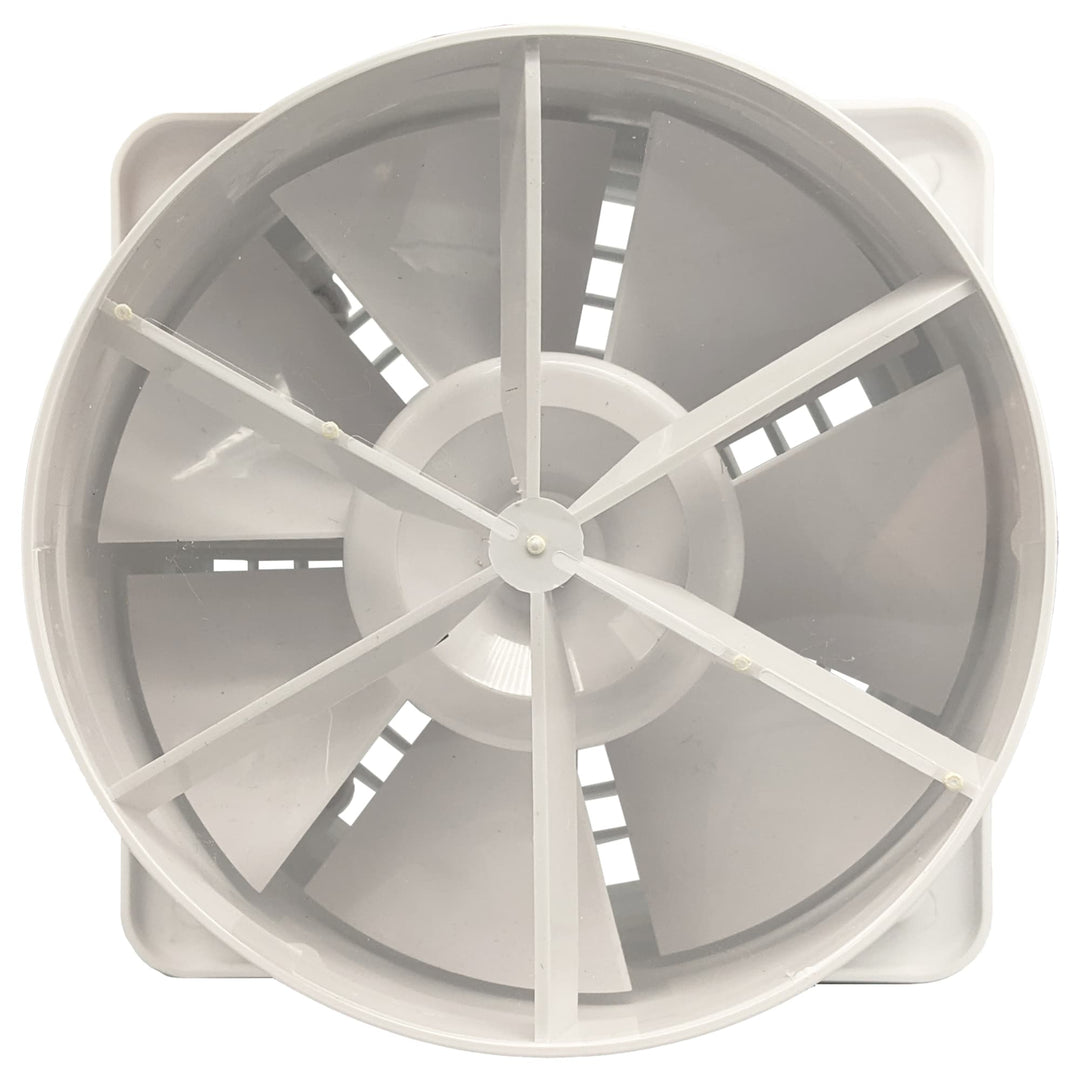 Fanco Dynamic 150 Square Wall/Ceiling Exhaust Fan with Matte Finish | White