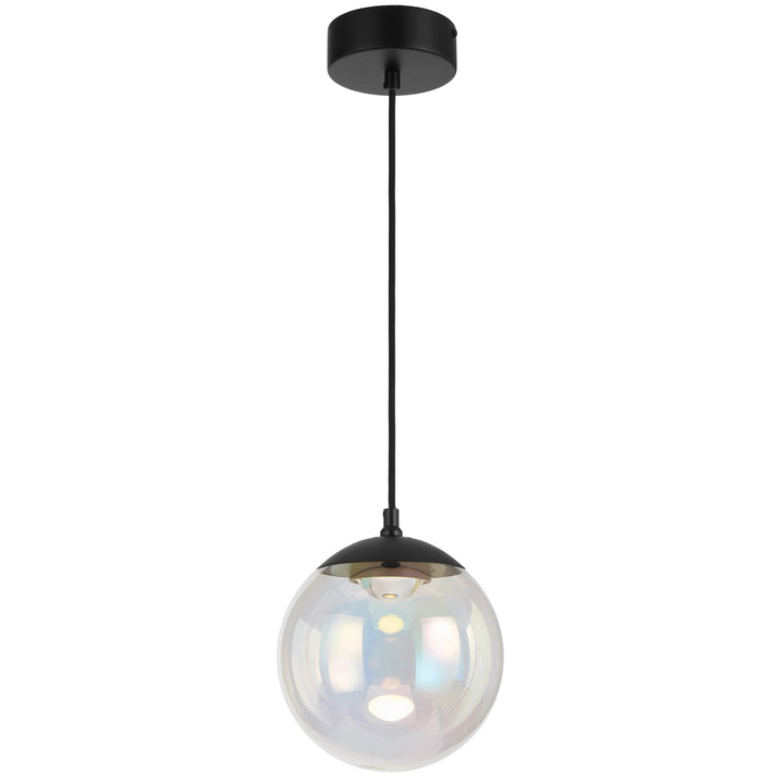 Telbix Aurora Dimmable LED Round Rainbow Glass Pendant | Small