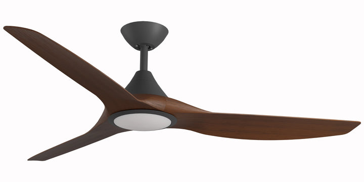 Calibo Smart CloudFan 72" (1830mm) ABS DC Ceiling Fan with 20W CCT LED Light and Remote | Black & Koa