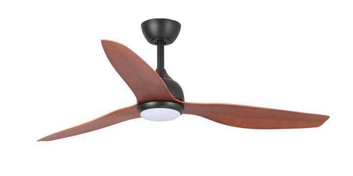 Fanco Eco Style DC 52" Ceiling Fan With Remote and CCT LED Light | Black & Koa