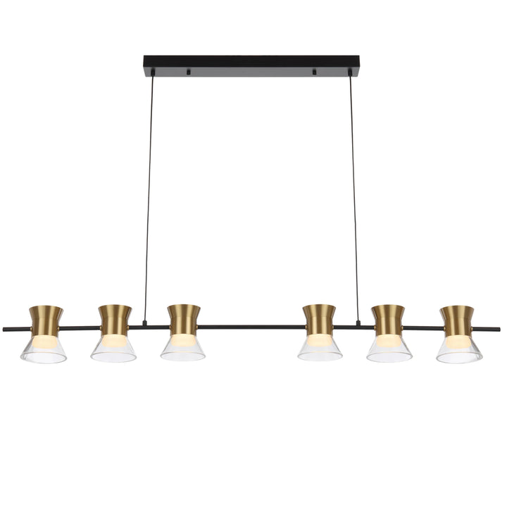 Telbix Tipico 6 Light LED Pendant Light | Gold