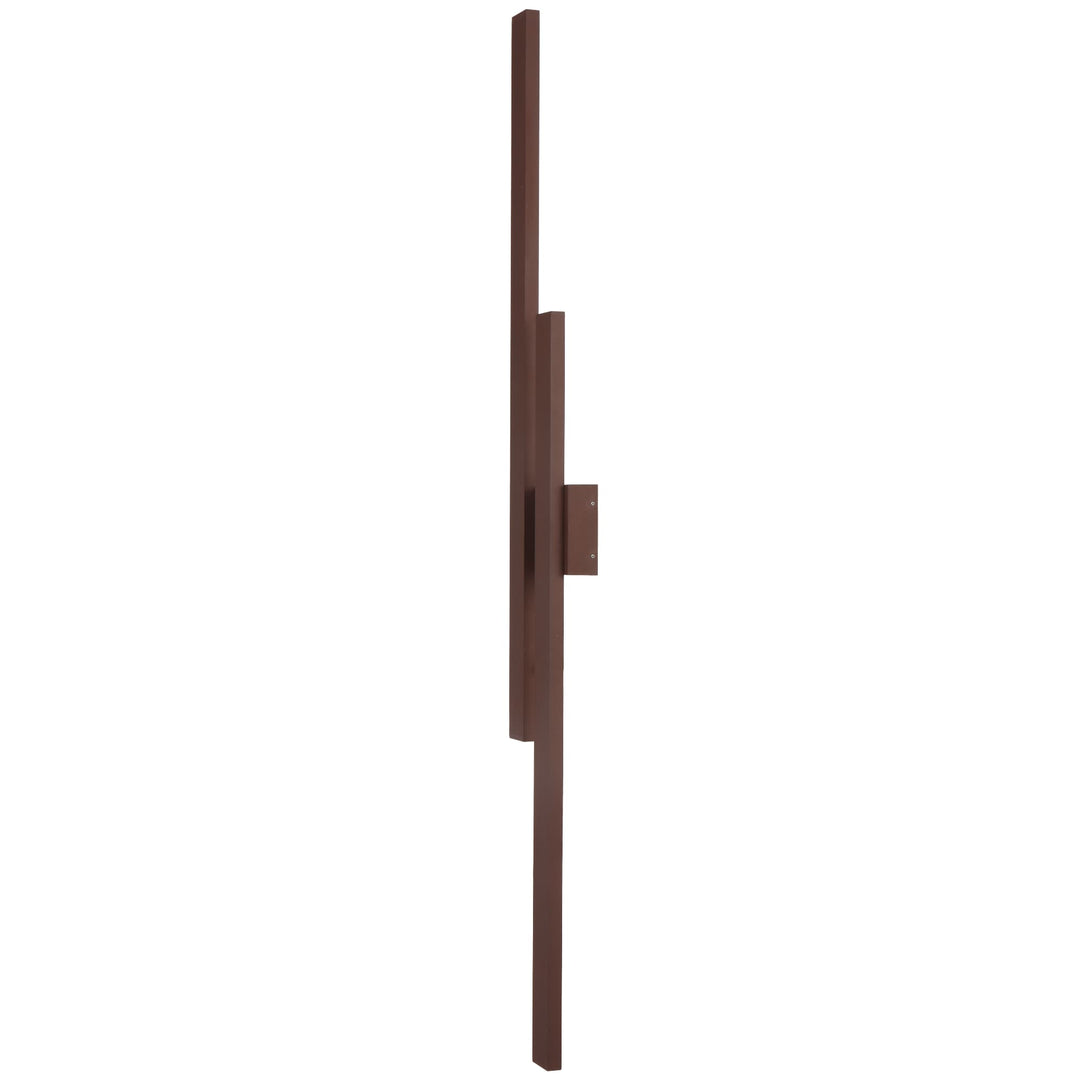 Telbix Ebiza Twin Slimline Tricolour LED Exterior Wall Light | Rust