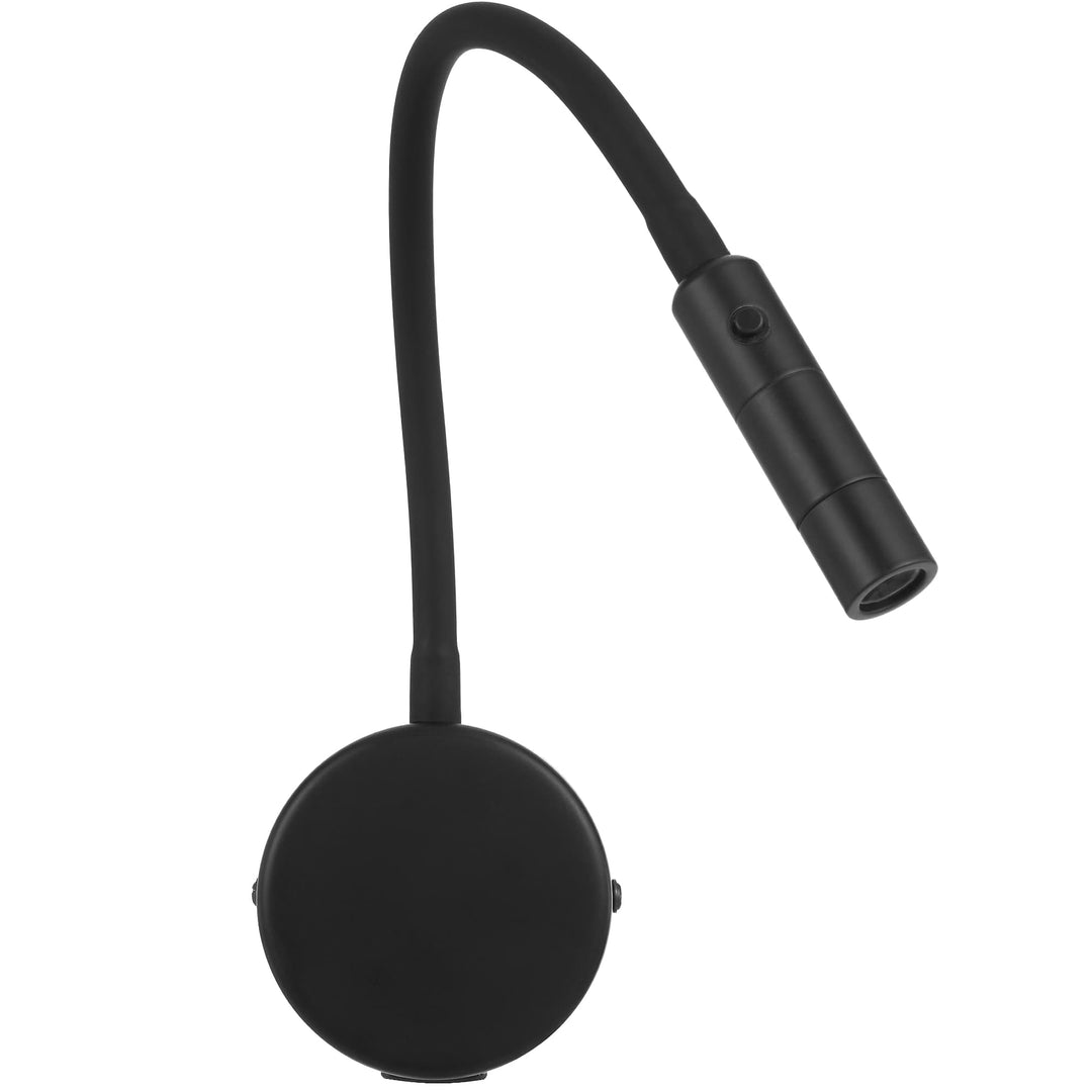 Telbix Solio Modern Minimalist Adjustable Tubular LED Wall Light | Black