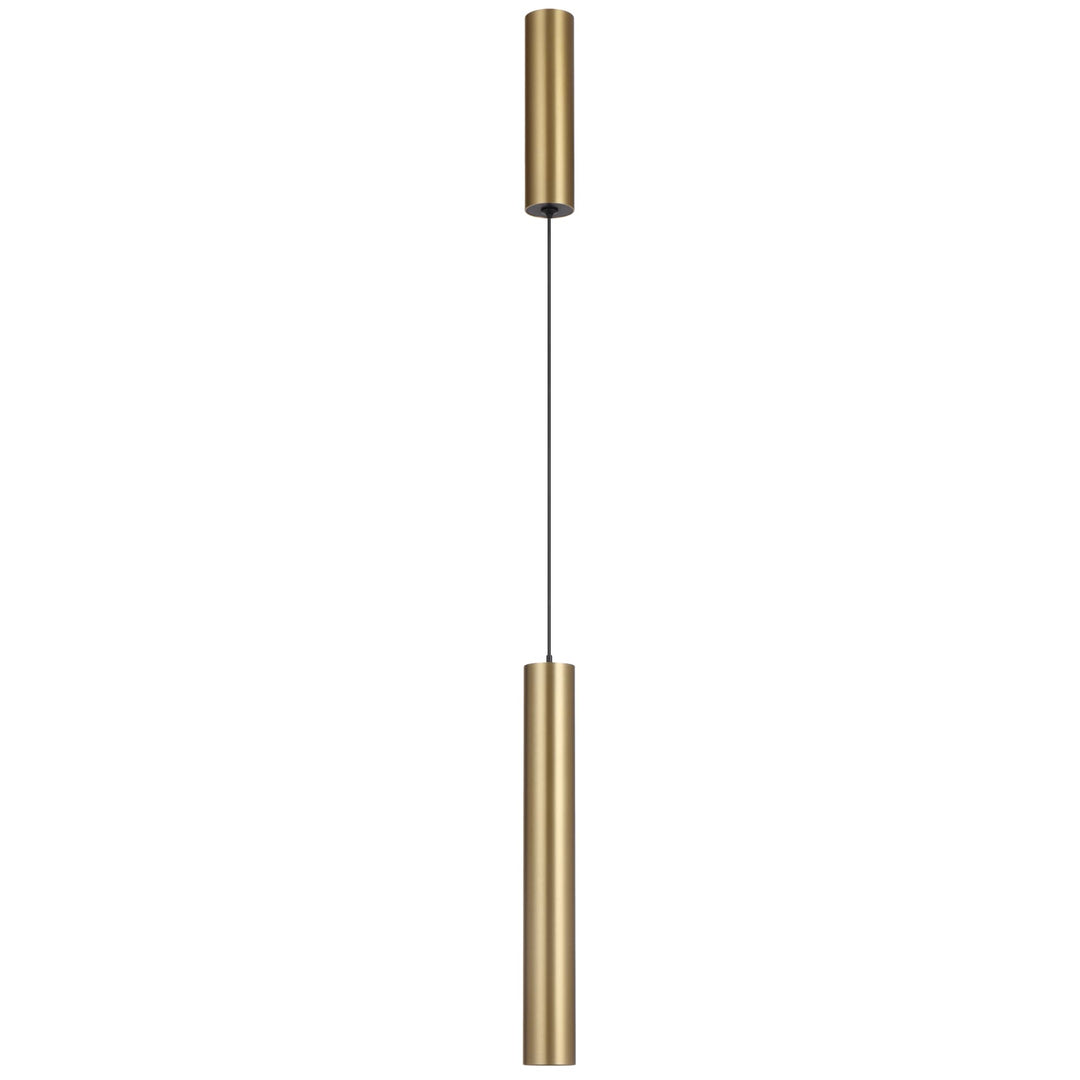Telbix Verano Dual Cylinder Slim LED Pendant Light | Brass