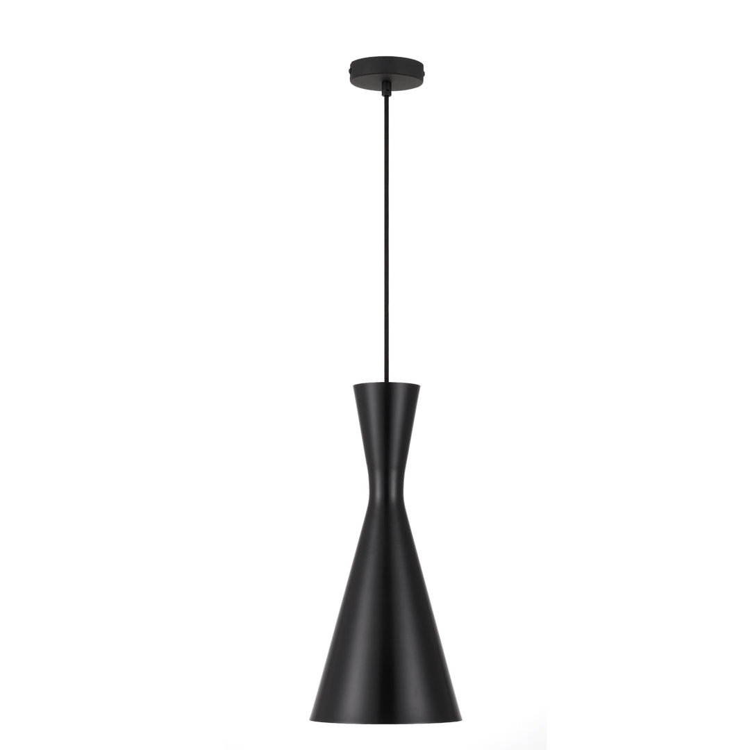 Telbix Flero Brushed Black Pendant Light (E27) | Small