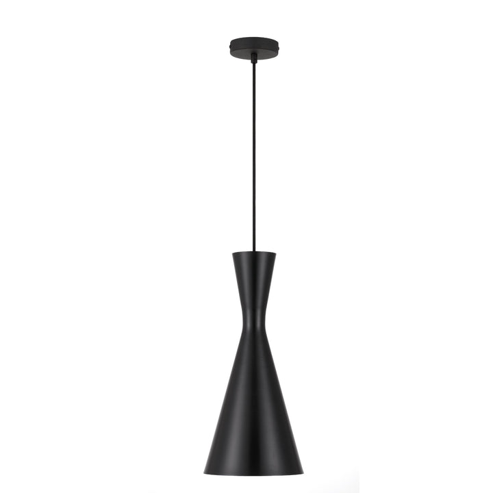 Telbix Flero Brushed Black Pendant Light (E27) | Small