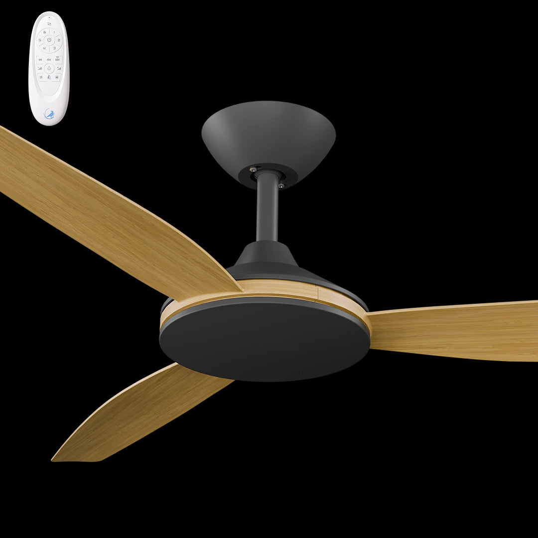 Calibo Condor 52" DC Smart Ceiling Fan with Remote Control | Black and Bamboo