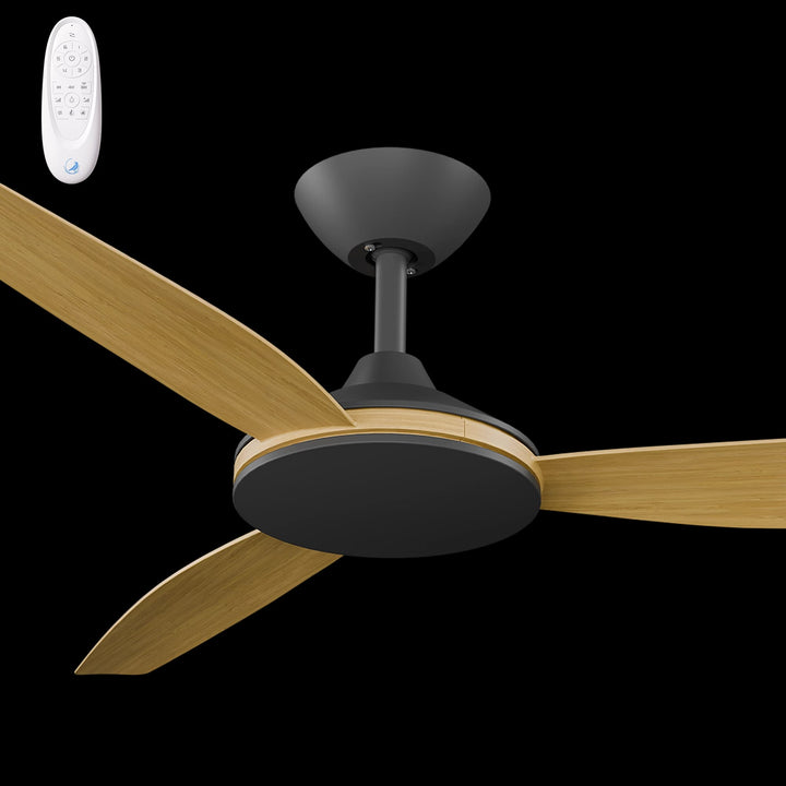 Calibo Condor 52" DC Smart Ceiling Fan with Remote Control | Black and Bamboo