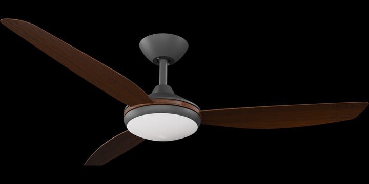Calibo Condor 52" DC Smart Ceiling Fan with LED Light and Remote Control | Black and Koa