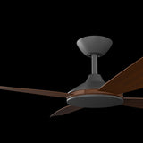 Calibo Vanga 52" DC Smart Ceiling Fan with Remote Control | Black and Koa