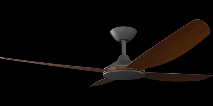 Calibo Vanga 52" DC Smart Ceiling Fan with Remote Control | Black and Koa