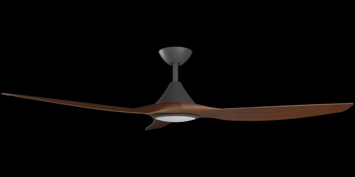 Calibo Smart CloudFan 60" (1520mm) ABS DC Ceiling Fan with 20W CCT LED Light and Remote | Black & Koa