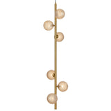 Telbix Antique Gold Elson 6 Light Pendant Light | Amber Tear