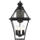 Telbix Rye 3 Light Exterior Wall Light | Black