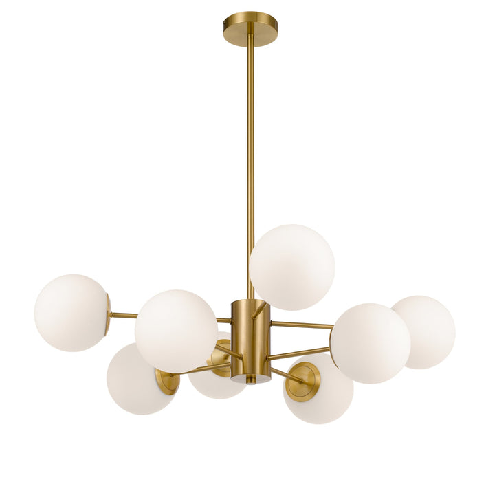 Telbix Marsten Gold Glass Pendant E27 | 8 Light
