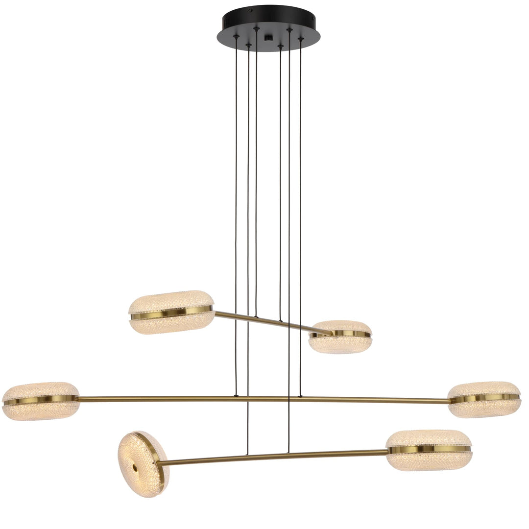 Telbix Govan 6 Light LED Pendant Light | Antique Gold