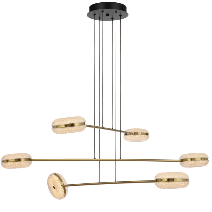 Telbix Govan 6 Light LED Pendant Light | Antique Gold