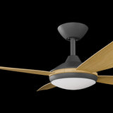 Calibo Vanga 48" DC Smart Ceiling Fan with LED Light and Remote Control | Black and Bamboo