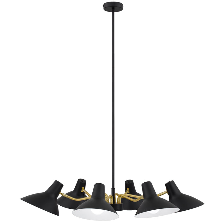 Telbix Farbon 6 Light Pendant Light | Black