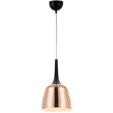 Telbix Polk Copper Shade With Black Pendant Light (E27) | Small