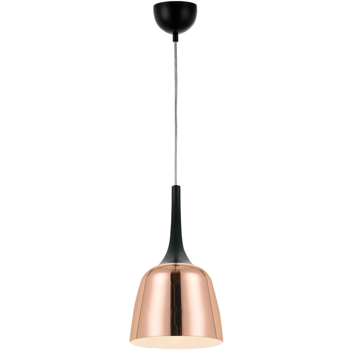 Telbix Polk Copper Shade With Black Pendant Light (E27) | Small