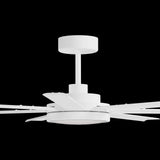 Calibo Alula 80" (2032mm) 7 Blade Indoor/Outdoor DC Ceiling Fan with 24W Light & Remote | White