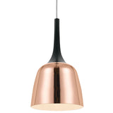 Telbix Polk Copper Shade With Black Pendant Light (E27) | Small