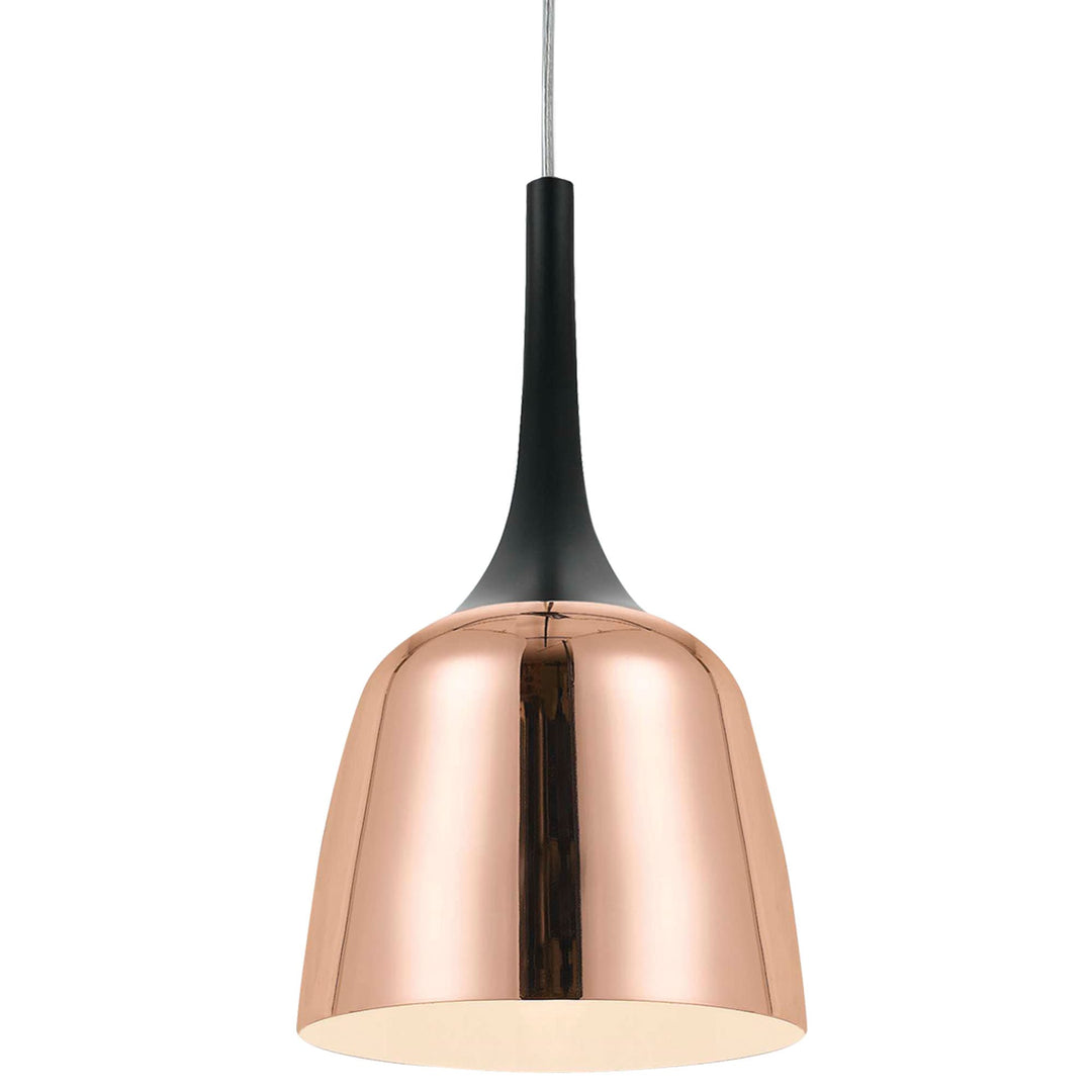 Telbix Polk Copper Shade With Black Pendant Light (E27) | Small