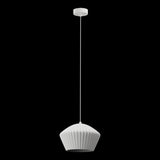 Calibo Munia Sculptural Fluted Dome Pendant with Paintable Gypsum Surface | White