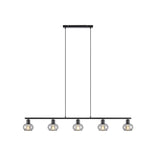 Telbix Marbell 5 Light Bar Pendant | Black