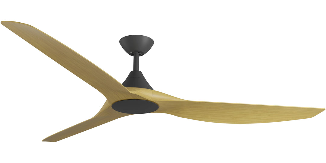 Calibo Smart CloudFan 72" (1830mm) ABS DC Ceiling Fan and Remote | Black & Bamboo