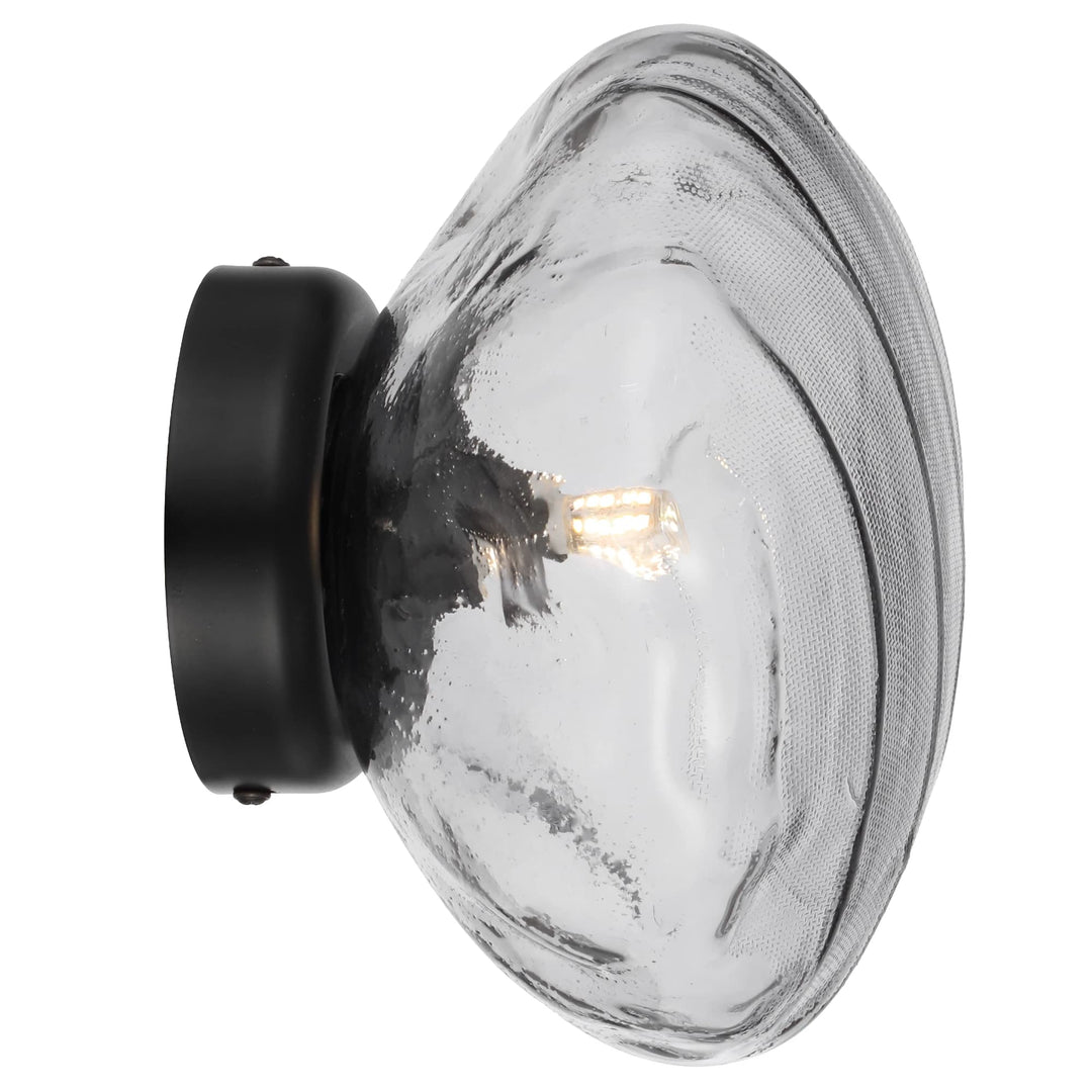 Telbix Zecca Wall Light | Black and Smoke