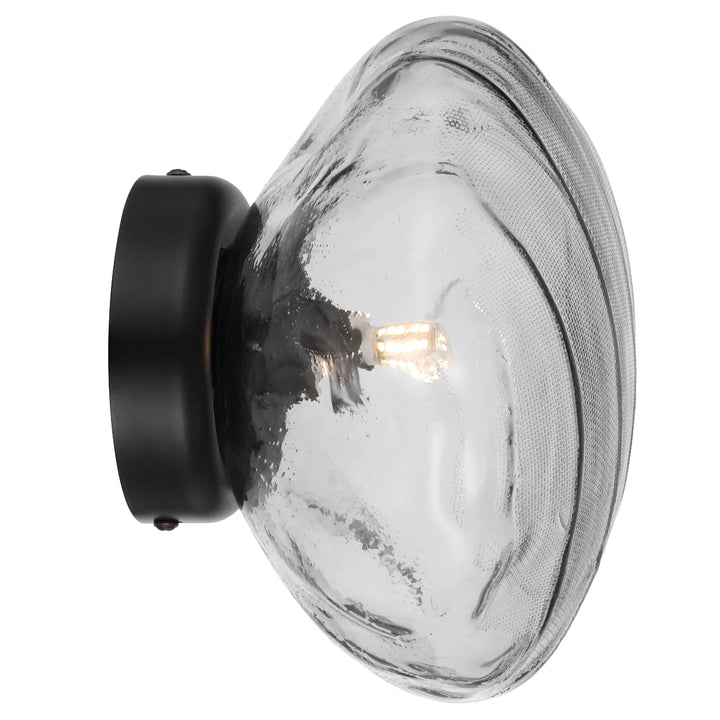 Telbix Zecca Wall Light | Black and Smoke