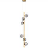 Telbix Antique Gold Elson 6 Light Pendant Light | Smoke