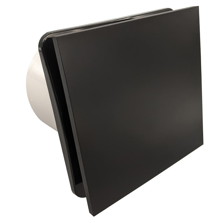 Fanco Dynamic 150 Square Wall/Ceiling Exhaust Fan with Matte Finish | Black