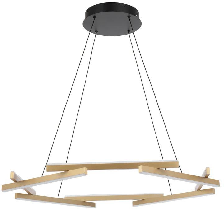 Telbix Tarson 1 Tier LED Pendant | Black and Gold