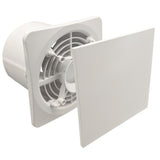 Fanco Dynamic 150 Square Wall/Ceiling Exhaust Fan with Matte Finish | White