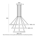 Telbix Ostrom 3 Tier Warm White LED Pendant | Coffee gold