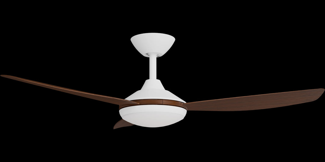 Calibo Condor 48" DC Smart Ceiling Fan with LED Light and Remote Control | White and Koa