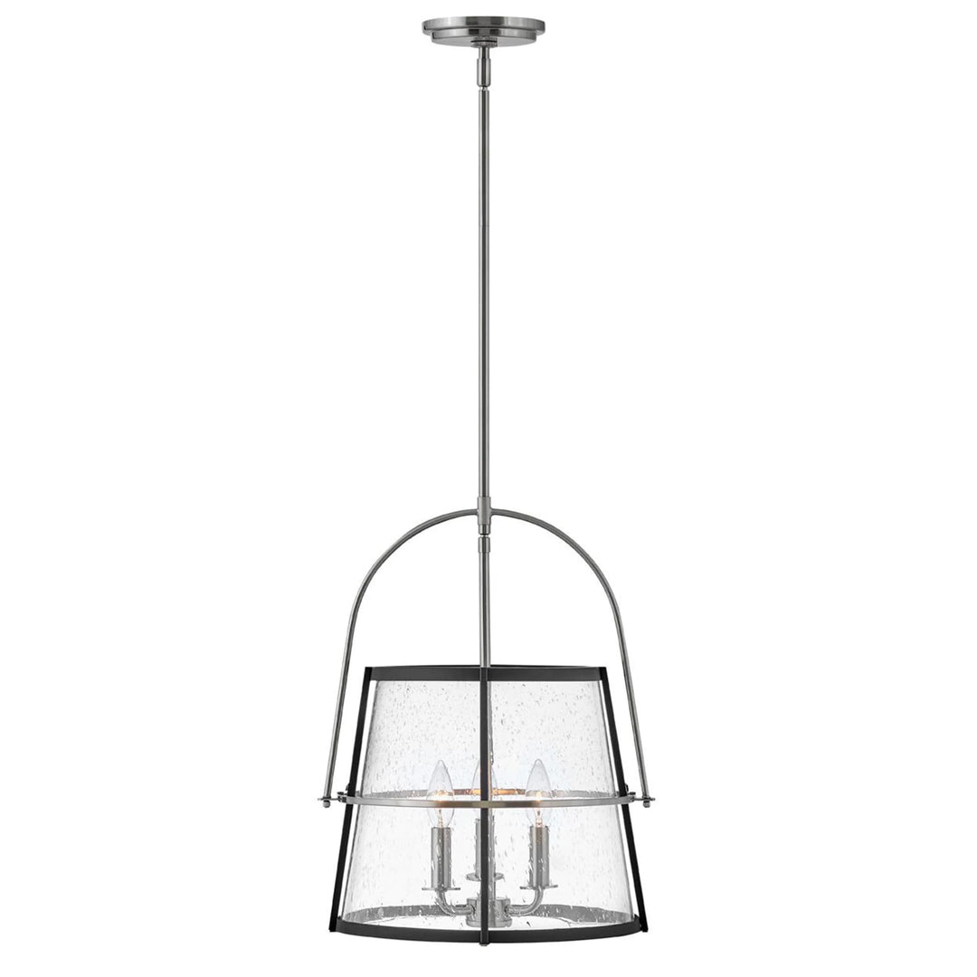Hinkley Tournon 3 Light Glass Pendant (E12) | Brushed Nickel