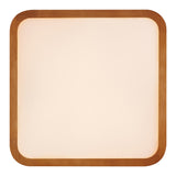 Telbix Lyric Tricolour LED Square Oyster Light with Wood Accent | Small