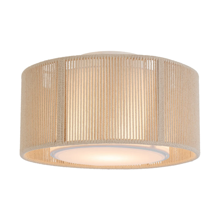 Telbix Cusco Scandinavian DIY Batten Fix Light with Soft Woven Fabric Shade | Small