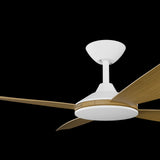 Calibo Vanga 52" DC Smart Ceiling Fan with Remote Control | White and Teak